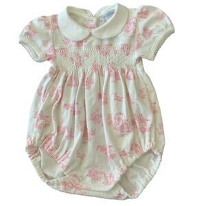 Nella Pima Toile Smocked bubble NWT size 6-9mo